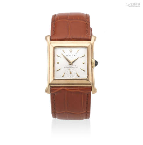 Ref: 912, Circa 1938  Rolex. A 9K gold manual wind square wristwatch