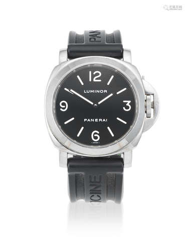 Luminor, Ref: OP 6520, No.C0770/1500, Circa 2010  Panerai. A stainless steel manual wind cushion form wristwatch