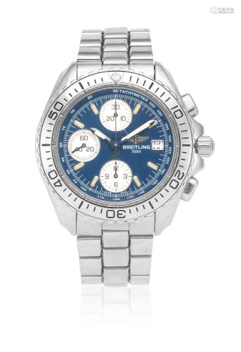 Shark, Ref: A13051, Circa 1995  Breitling. A stainless steel automatic calendar chronograph bracelet watch