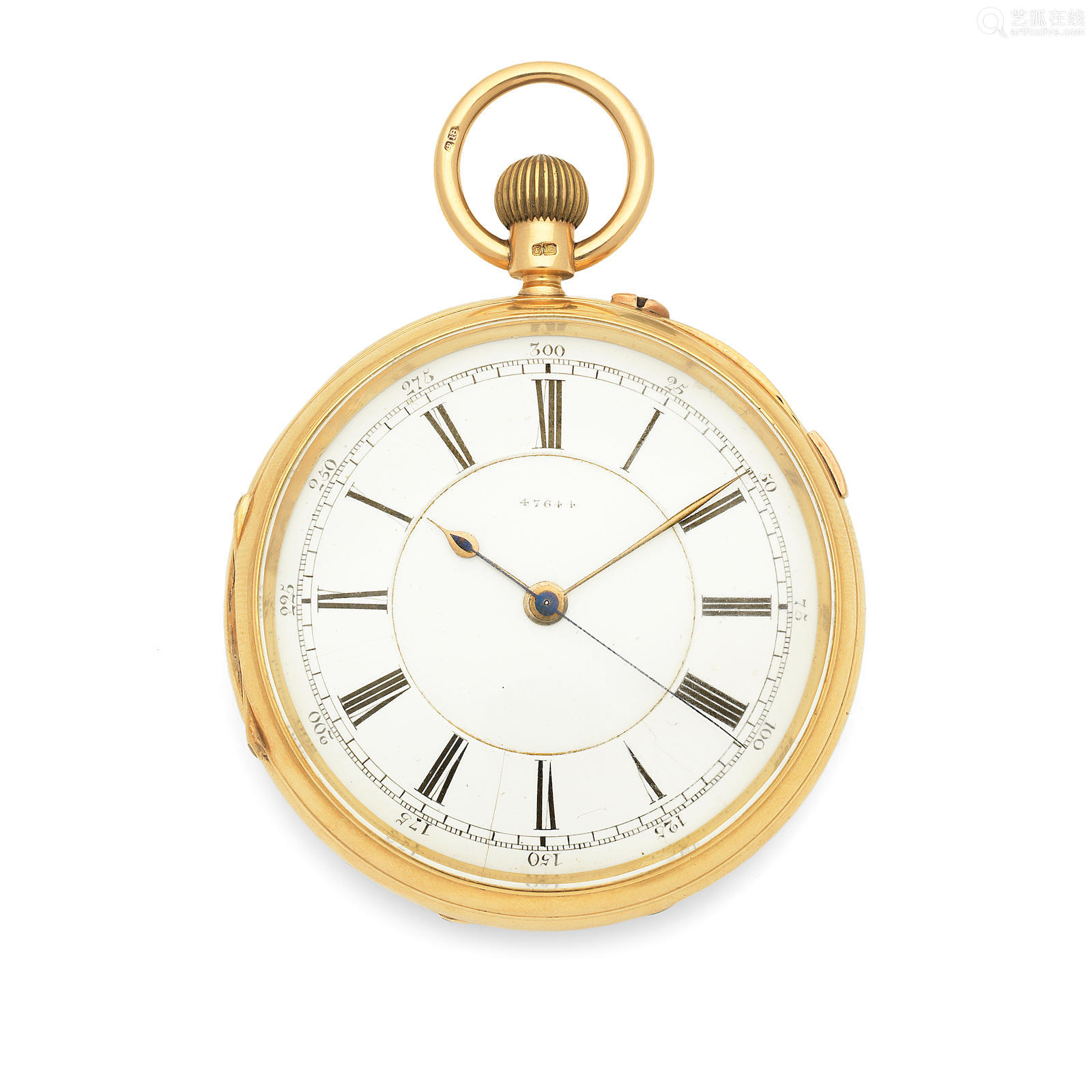 Chester Hallmark for 1894 An 18K gold keyless wind open face pocket ...