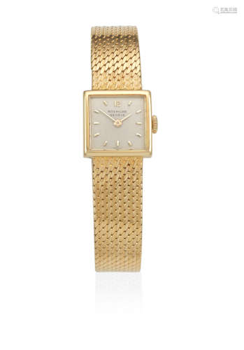Ref: 3285/21, Circa 1960  Patek Philippe. A lady's 18K gold manual wind bracelet watch