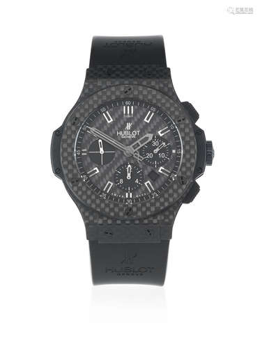 Big Bang, Circa 2010  Hublot. A black titanium automatic calendar chronograph wristwatch