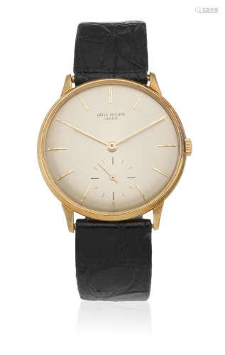 Calatrava, Ref: 3420, Circa 1960  Patek Philippe. An 18K gold manual wind wristwatch
