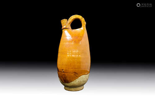 ORANGE GLAZED WATER EWER