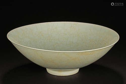 CELADON GLAZED AND IMPRESSED BOWL