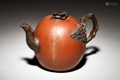 YIXING ZISHA 'MELON' TEAPOT