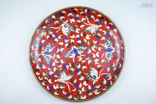 CLOISONNE ENAMELED DISH