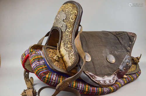 GILT BRONZE 'DRAGONS' HORSE SADDLE