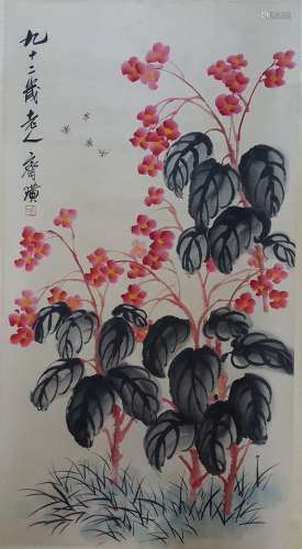Large Chinese Scroll Painting,Qi Baishi(1864-1957)