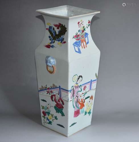 Large Chinese Porcelain Famille Rose Vase