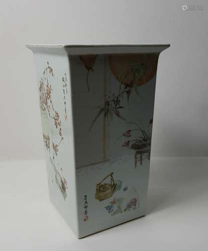 Chinese Porcelain Qianjiang Colour Flowerpot