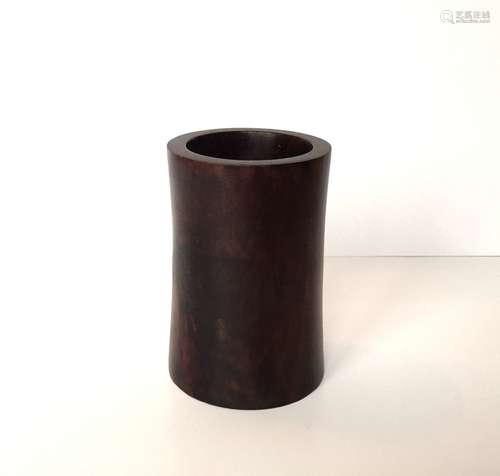 Chinese Carved Wood Brushpot