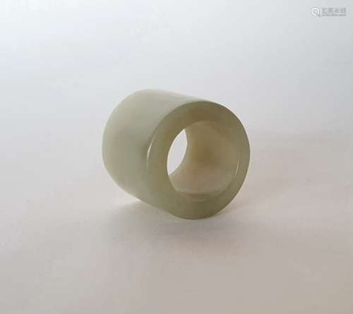 Chinese Carved Jade Archery Ring