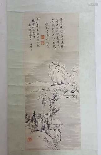 Chinese Scroll Painting,Ji Gu(Qing Daoguang)