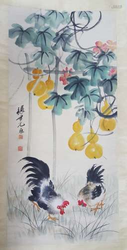 Chinese Scroll Painting,Zhang Yuguang(1885-1968)