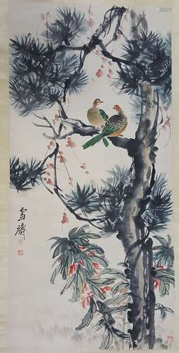 Chinese Scroll Painting,Wang Xuetao(1903-1982)