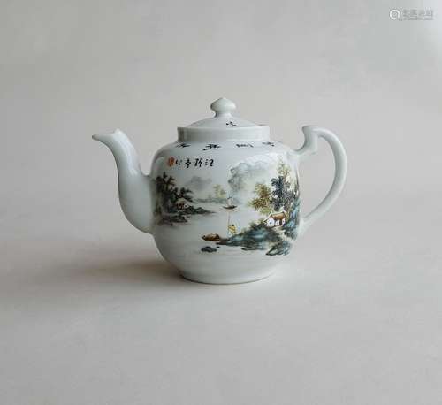 Chinese Famille Rose Porcelain Teapot