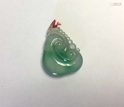 Chinese Carved Jadeite Pendant