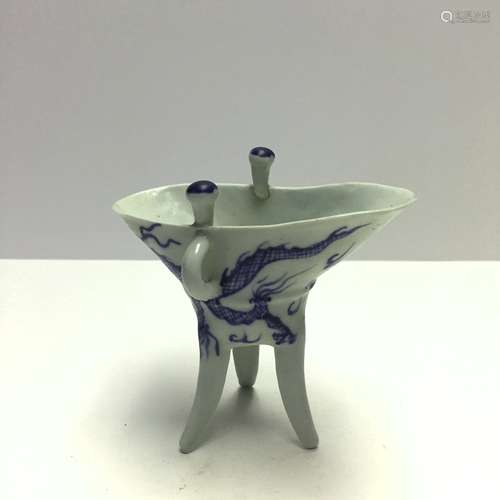 Chinese Blue And White Porcelain Wine Cup