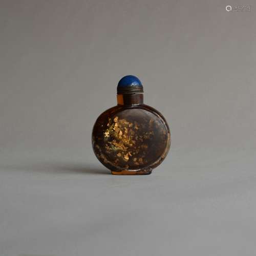 Chinese Carved Liuli Snuff Bottle Liuli