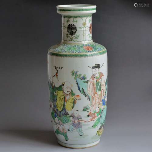 Large Chinese Porcelain Famille Rose Vase