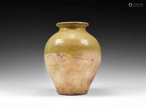 Chinese Tang Semi Glazed Jar