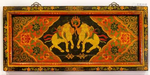Decorative panel - Tibet, Lasha - late 19° century