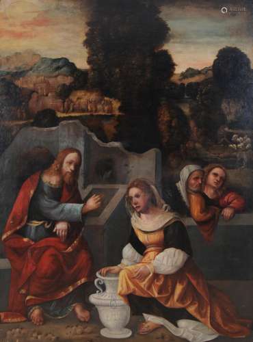 16TH CENTURY ALTARPIECE “CHRIST AND MARY MAGDALENE”