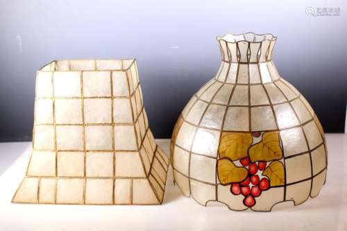 Two Lampshades Made out of Shaped Shells