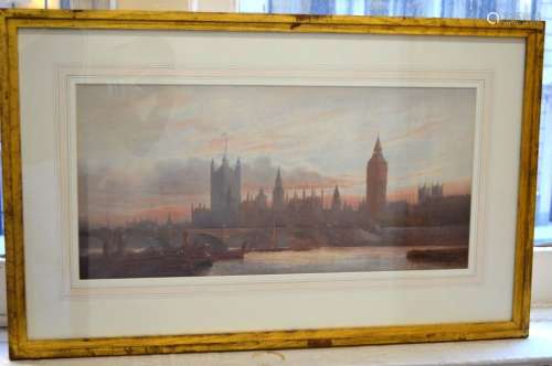 Frederick Goff; London, Westminster, Sunset WColor