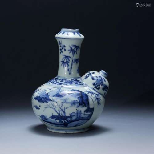 Chinese 17 C Underglaze Blue Porcelain Kendi