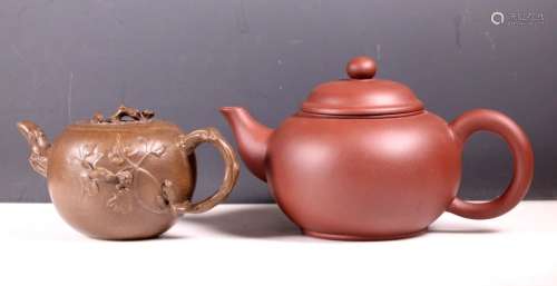 Two Chinese Yixing Teapots