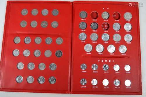 Chinese Metal Coins 1955-2015 in Folder
