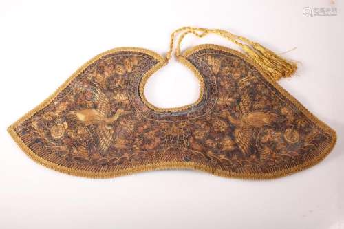 Chinese Qing Dynasty Embroidered Capelet