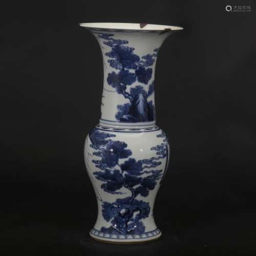 Good Chinese B & W Porcelain Yen-Yen Vase