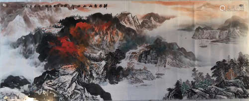 QIN YOUTIAN SPLASH-INK LANDSCAPE PAINTING