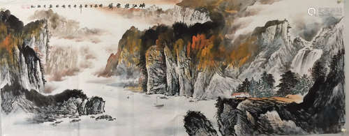 QIN YOUTIAN SPLASH-INK LANDSCAPE PAINTING