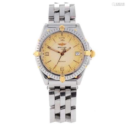 BREITLING - a gentleman's Wings bracelet watch.