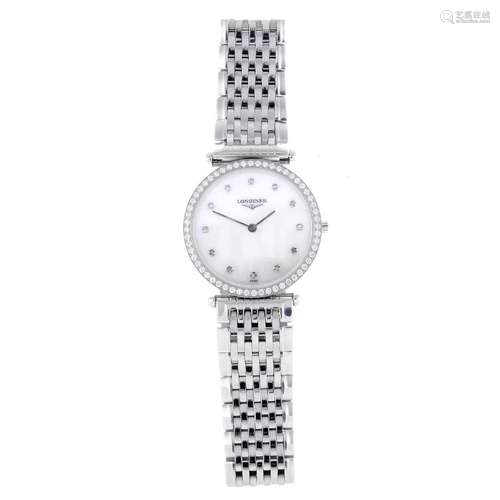 LONGINES - a lady's Grande Classique bracelet watch.