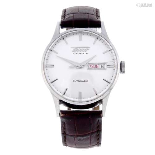 TISSOT - a gentleman's Visodate wrist watch. Stainless