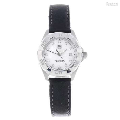 TAG HEUER - a lady's Aquaracer wrist watch. Stainless