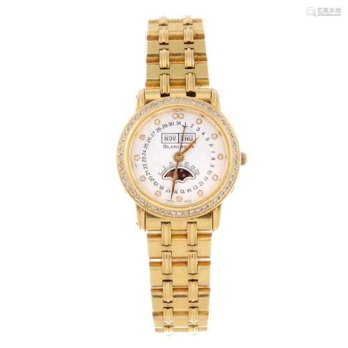BLANCPAIN - a lady's bracelet watch. 18ct yellow gold
