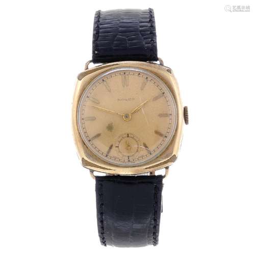 ROLCO - a gentleman's wrist watch. Gold plated case.