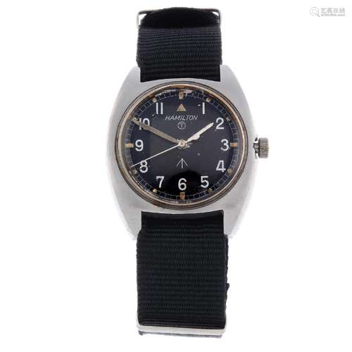 HAMILTON - a gentleman's military issue wrist watch.