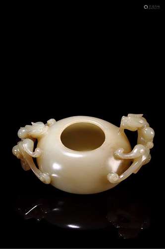 A HETIAN JADE CARVING POT