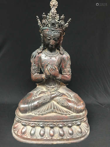 BRONZE BUDDHA FIGURE