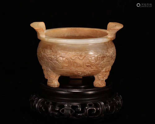 ANCIENT JADE PRIPOD CENSER