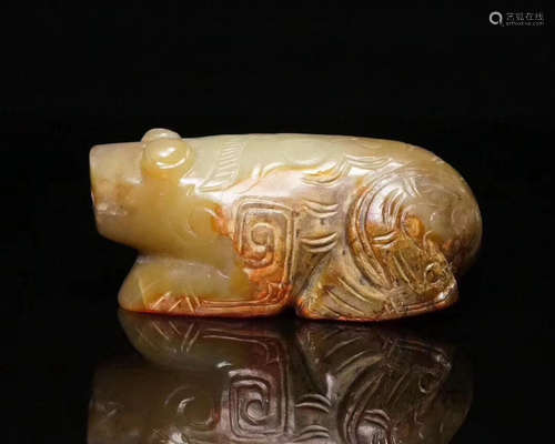 ANCIENT HETIAN BEAST SHAPED ORNAMENT