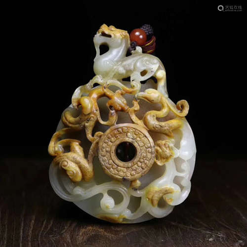 ZHANHAN HETIAN WHITE JADE PENDANT