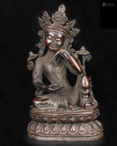 MING BRONZE GUANYIN FIGURE